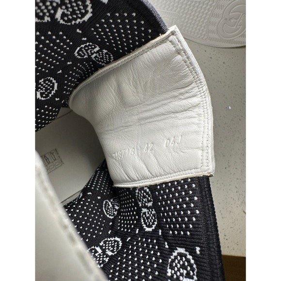 Gucci GG Monogram White Leather Chelsea Boots Women's Size 42 NWT With Box - Picture 5 of 5